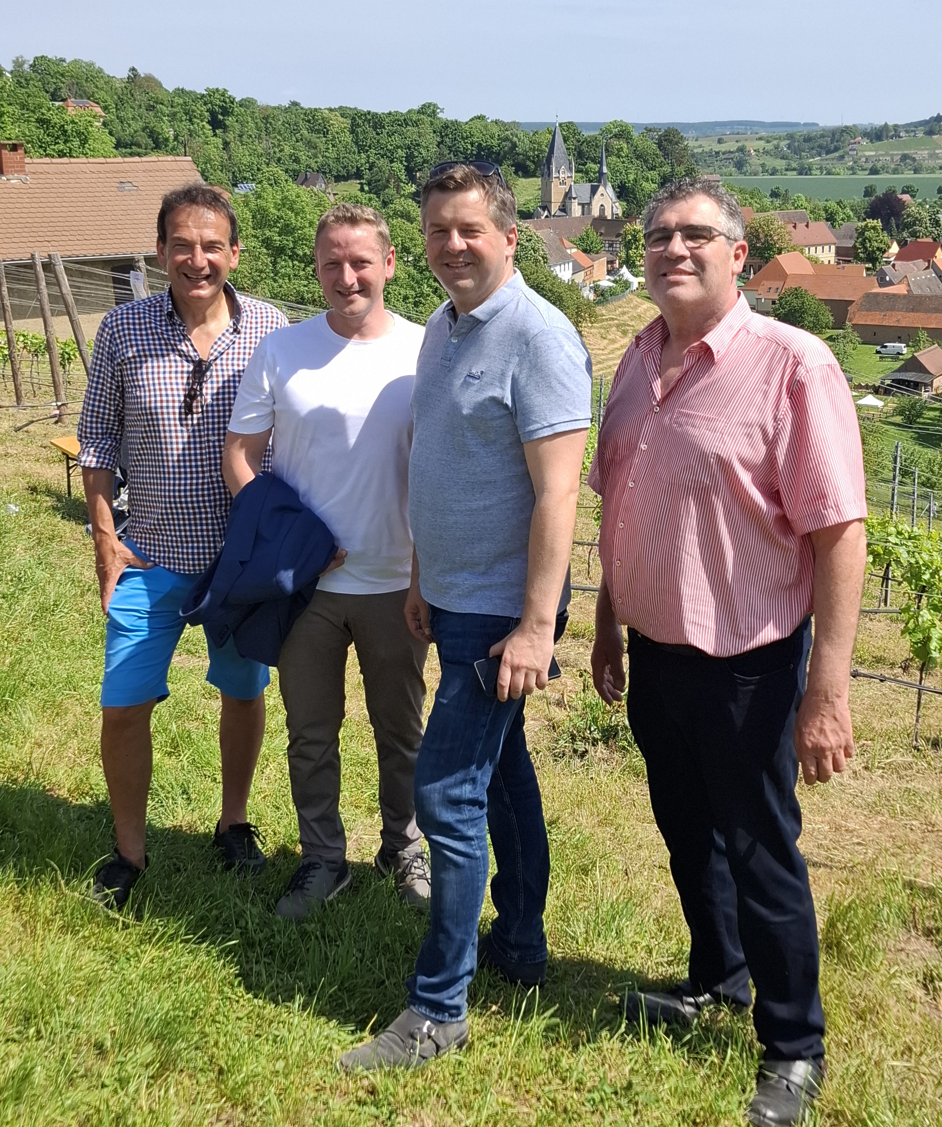 mit dem Ministerpräsidenten beim Weingut Herzer
